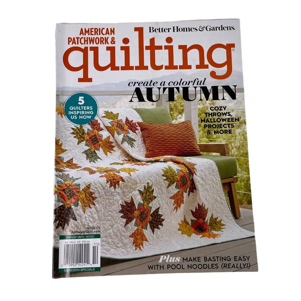 American Patchwork Quilting Crafting Magazine October 2022  Issue 178 Vol 30 No